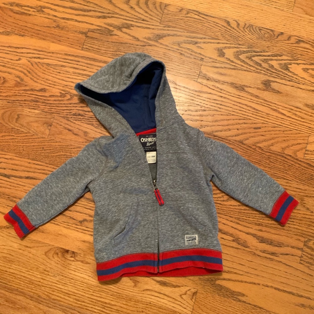 12-18 month Osh kosh hoodie with zipper